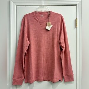 Faherty Men's Classic Sunwashed Salmon Crewneck Longsleeve Shirt